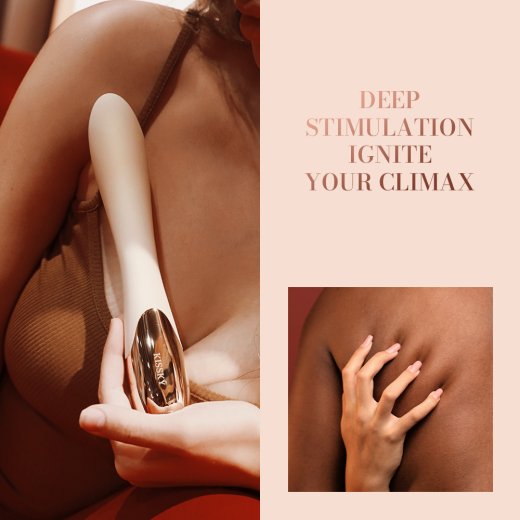 KISSKY Lust Muse Luxurious Vibrator mit Wärme-Funktion Nude