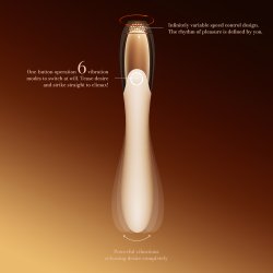 KISSKY Lust Muse Luxurious Vibrator mit Wärme-Funktion Nude