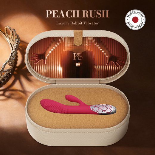 KISSKY Peach Rush Luxury Rabbit Vibrator mit Wärme-Funktion