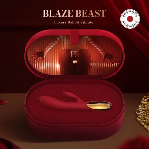 KISSKY Blaze Beast Luxury Rabbit Vibrator mit Wärme-Funktion