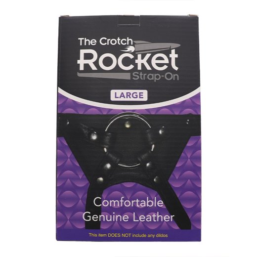 THE VICE The Crotch Rocket Strap-On Harness aus Leder Schwarz