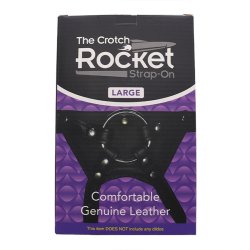 THE VICE Crotch Rocket Strap-On Harness aus Leder Schwarz