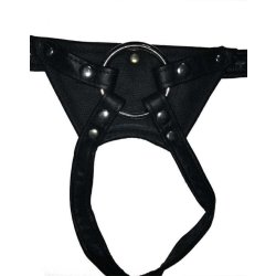 THE VICE The Crotch Rocket Strap-On Harness aus Leder Schwarz