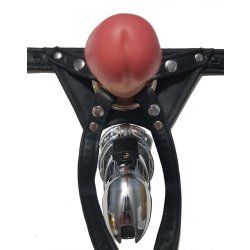 THE VICE The Crotch Rocket Strap-On Harness aus Leder Schwarz
