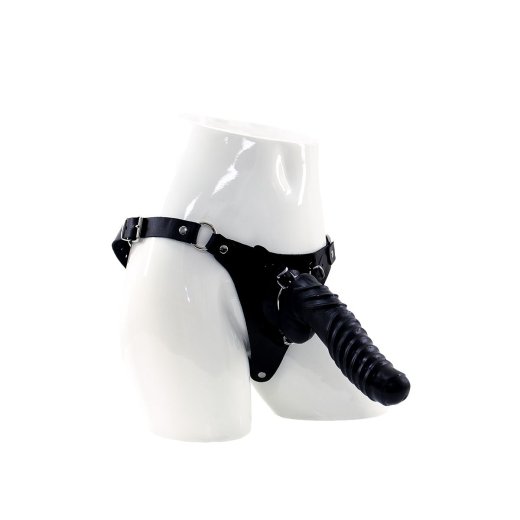 KIOTOS Cox Leder Strap-On Set mit Monstar Yeti Dildo Schwarz
