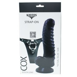 KIOTOS Cox Leder Strap-On Set mit Monstar Yeti Dildo Schwarz