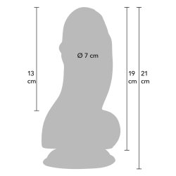 HIDDEN DESIRE EXTREME Inferno Fat Boys Dildo 19 cm aus PVC Schwarz