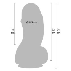HIDDEN DESIRE EXTREME Inferno Fat Boys Dildo 22 cm aus PVC Schwarz