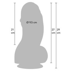 HIDDEN DESIRE EXTREME Inferno Fat Boys Dildo 27 cm aus PVC Schwarz