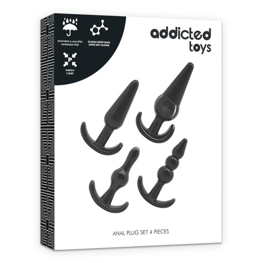 ADDICTED TOYS Anal-Plug 4er-Set Schwarz