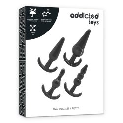 ADDICTED TOYS Anal-Plug 4er-Set Schwarz