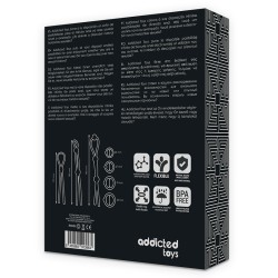 ADDICTED TOYS Penisring 7er-Set aus Silikon Schwarz
