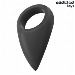 ADDICTED TOYS Teardrop Cockring aus Silikon Schwarz