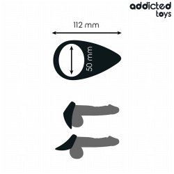 ADDICTED TOYS Teardrop Cockring aus Silikon Schwarz