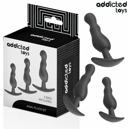 ADDICTED TOYS Anal-Plug 3er-Set Schwarz