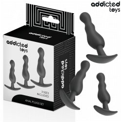 ADDICTED TOYS Anal-Plug 3er-Set Schwarz