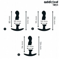 ADDICTED TOYS Anal-Plug 3er-Set Schwarz