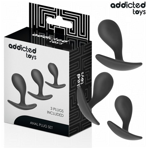 ADDICTED TOYS Anal-Plug 3er-Set für Anfänger Schwarz