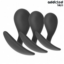 ADDICTED TOYS Anal-Plug 3er-Set für Anfänger Schwarz