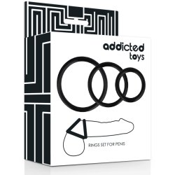 ADDICTED TOYS Penisring 3er-Set Dünn Schwarz