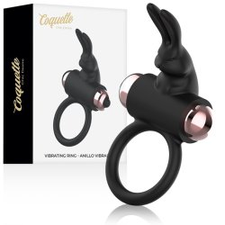 COQUETTE Penisring mit Rabbit-Stimulator Schwarz