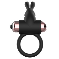 COQUETTE Penisring mit Rabbit-Stimulator Schwarz