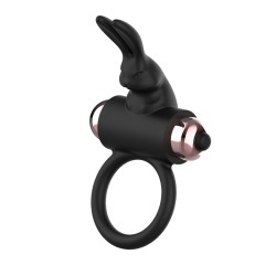 COQUETTE Penisring mit Rabbit-Stimulator Schwarz