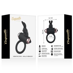 COQUETTE Penisring mit Rabbit-Stimulator Schwarz