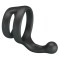 CRAZY BULL Yancy Penis- & Hodenring mit Perineum-Stimulator aus Silikon Schwarz