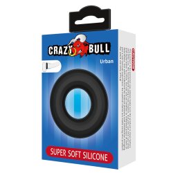 CRAZY BULL Urban Penisring aus Silikon Schwarz