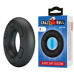 CRAZY BULL Bertram Penisring aus Silikon Schwarz