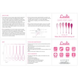 LESLIE Kegel Fit Beckenbodentrainings-Set mit 6 Gewichten