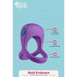 DREAM TOYS Love Signal Bold Embrace Penisring mit Vibration Violett