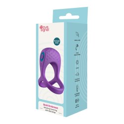 DREAM TOYS Love Signal Bold Embrace Penisring mit Vibration Violett