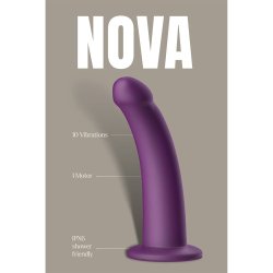 DREAM TOYS BOLD Strap-On Dildo Nova mit Vibration & Fernbedienung Ø 3.5 cm Violett