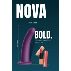 DREAM TOYS BOLD Strap-On Dildo Nova mit Vibration & Fernbedienung Ø 3.5 cm Violett