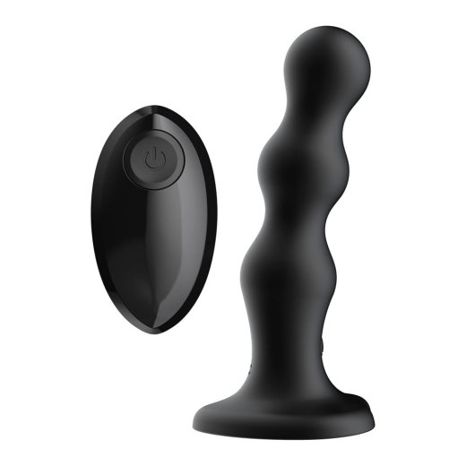 DREAM TOYS BOLD Strap-On Dildo Kay mit Vibration & Fernbedienung Ø 4.0 cm Schwarz