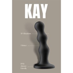 DREAM TOYS BOLD Strap-On Dildo Kay mit Vibration & Fernbedienung Ø 4.0 cm Schwarz