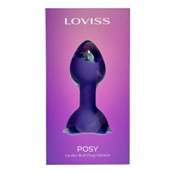 LOVISS Posy Garden Anal-Plug mit Vibration & Fernbedienung Violett