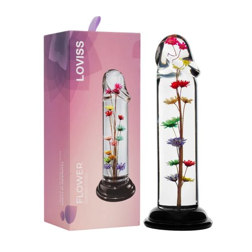 LOVISS Helichrysum Garden Flower Dildo Smooth Transparent