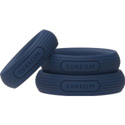 SVAKOM Triooo Penis- & Hodenringe 3er-Set Blau