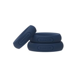 SVAKOM Triooo Penis- & Hodenringe 3er-Set Blau