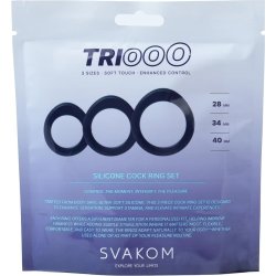 SVAKOM Triooo Penis- & Hodenringe 3er-Set Blau