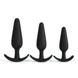 CRUSHIOUS Tic Tac Toe Anal-Plug 3er-Set Schwarz