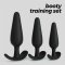 CRUSHIOUS Tic Tac Toe Anal-Plug 3er-Set Schwarz