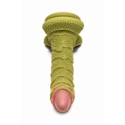 XR PLAY HARD Creature Cocks Scaled Swamp Monster Dildo Grün