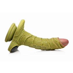 XR PLAY HARD Creature Cocks Scaled Swamp Monster Dildo Grün