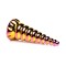 XR PLAY HARD Creature Cocks Twilight Rainbow Glass Dildo Multicolor