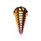 XR PLAY HARD Creature Cocks Twilight Rainbow Glass Dildo Multicolor