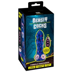 BEASTY COCKS Firefly Fantasies Dildo mit Vibration, Stossmodi & Wärmefunktion Multicolor